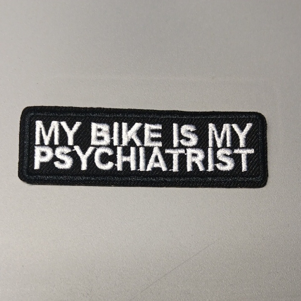Black and White Embroidered Patch